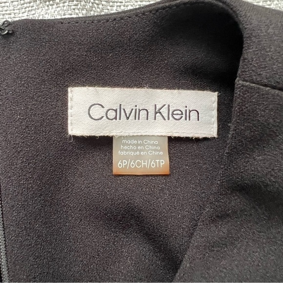 Calvin Klein Crepe Chiffon sheath Women Size 6P - Picture 10 of 11